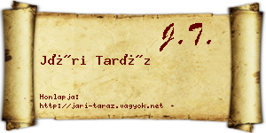 Jári Taráz névjegykártya
